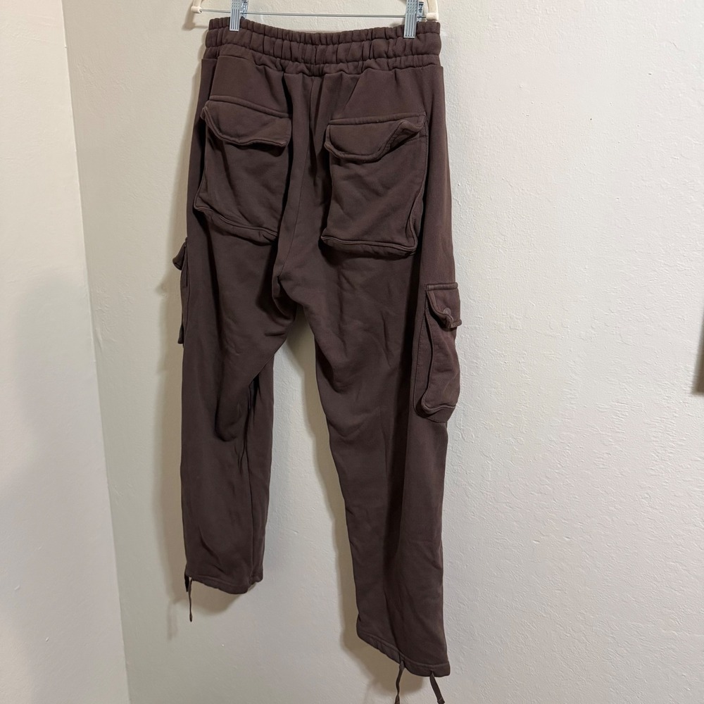 YoungLA 224 Rambo Joggers 2.0 Cargo Sweatpants Men Large Brown Good Preowned - Picture 6 of 7